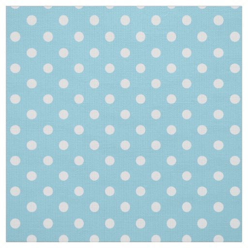 Polka Dots Photo Blue Fabric