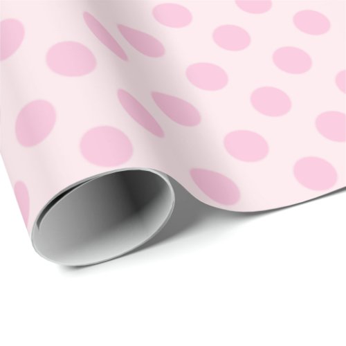 Polka Dots Pink Pastel Monochrom Small Wrapping Paper