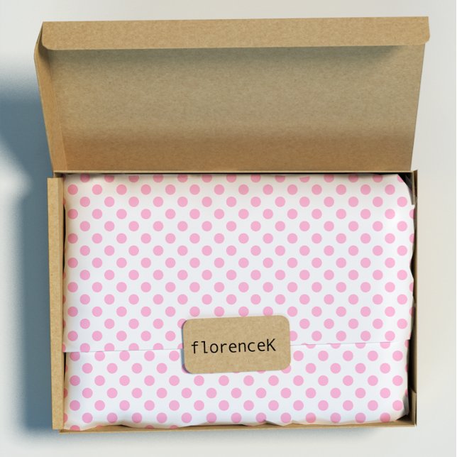 Polka Dots Pink Pastel White Small Delicate Wrapping Paper (Polka Dots Pink Pastel White Small Delicate Wrapping Paper)