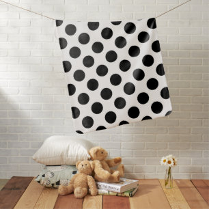 Polka Dots, Polka Dot Pattern, Black and White Baby Blanket