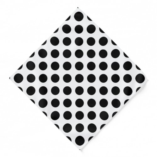 Polka Dots Polka Dot Pattern Black and White Bandana