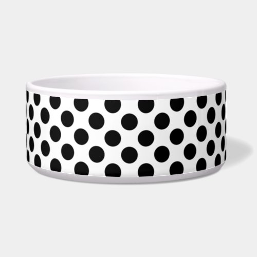 Polka Dots Polka Dot Pattern Black and White Bowl