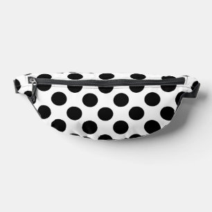 Polka Dots, Polka Dot Pattern, Black and White Fanny Pack