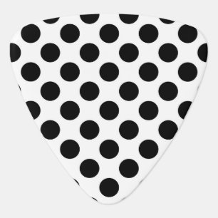 Polka Dots, Polka Dot Pattern, Black and White Guitar Pick