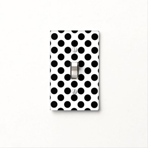 Polka Dots Polka Dot Pattern Black and White Light Switch Cover