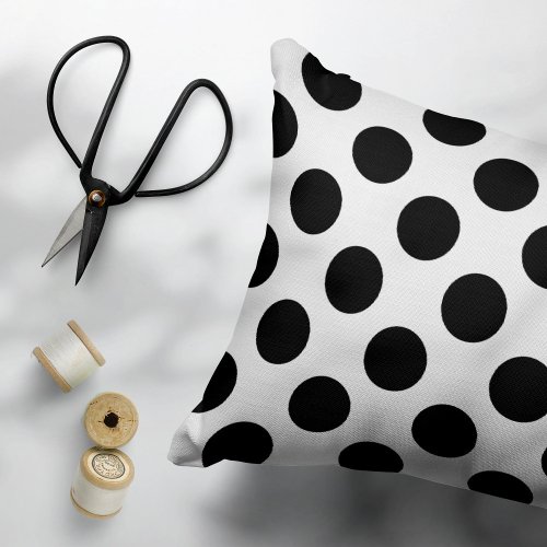 Polka Dots Polka Dot Pattern Black and White Pet Bed