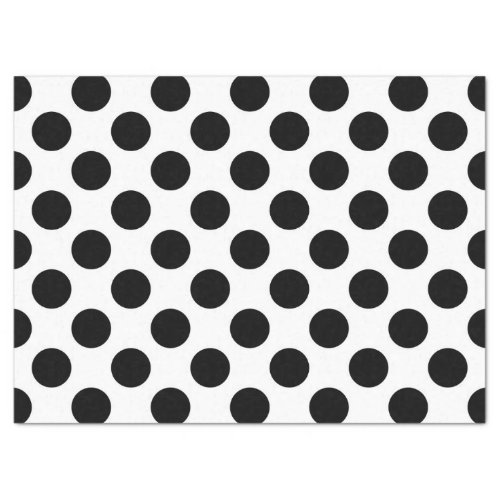 Polka Dots Polka Dot Pattern Black and White Tissue Paper