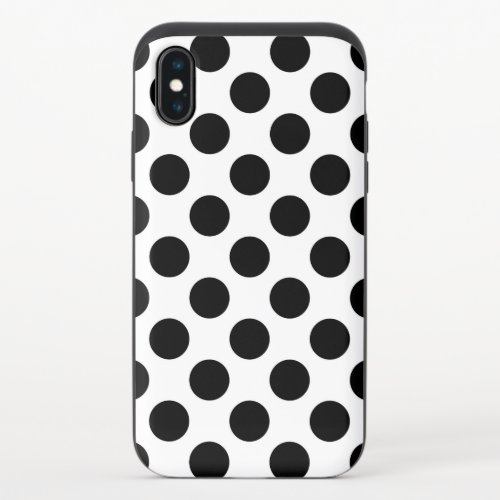 Polka Dots Polka Dot Pattern Black and White iPhone X Slider Case
