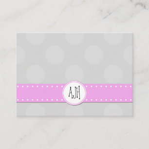 Polka Dots, Polka Dot Pattern, Dots, Blue, Gray Business Card