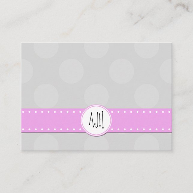 Polka Dots, Polka Dot Pattern, Dots, Blue, Gray Business Card (Front)