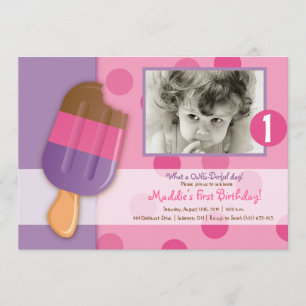 Polka Dots & Popsicles Invitation