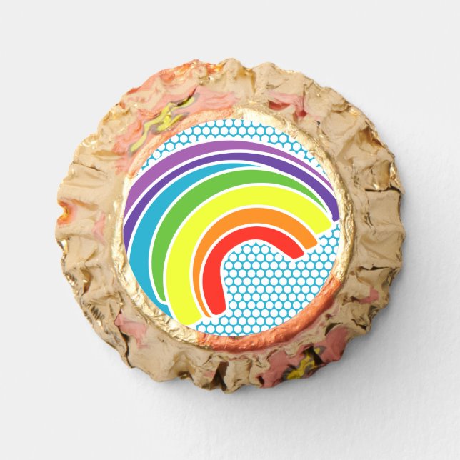 Polka Dots Rainbow Birthday Party Reese's Peanut Butter Cups (Front)