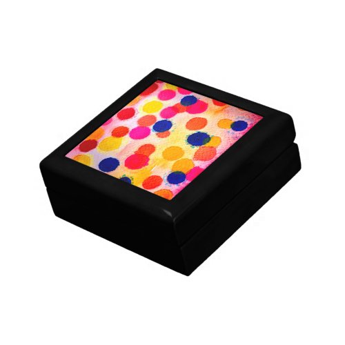 Polka dots rainbow waterclor gift box