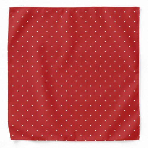 Polka Dots Red And White Classic Dotted Pattern Bandana