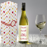 Polka Dots - Red Brown Orange Yellow on White Wine Box<br><div class="desc">Various sizes of polka dots in reds,  oranges,  yellows and browns. Other colorways available.</div>