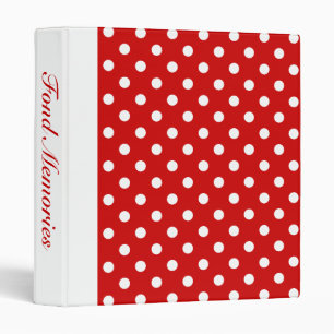 Polka Dots Red + Custom Color Binder