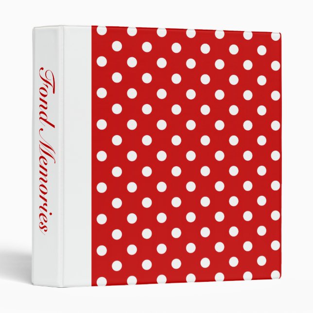 Polka Dots Red + Custom Color Binder (Front/Spine)