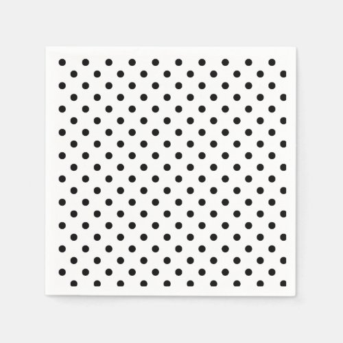 Polka_dots  retro black and white dots napkins