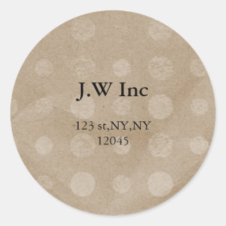 polka dots Return address label