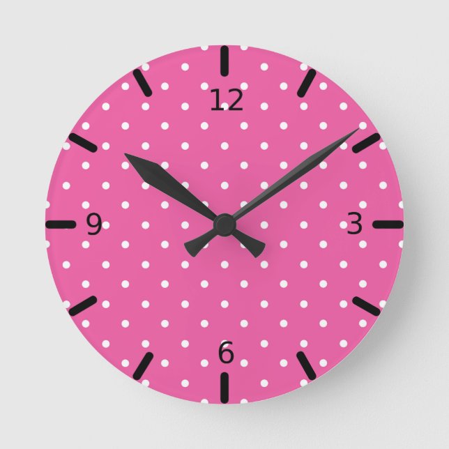 Polka Dots - Round Clock (Front)