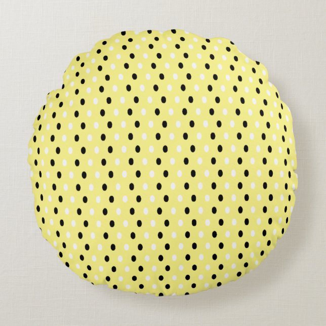 Polka Dots - Round Pillow (Front)