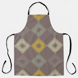 Polka dots seamless pattern. Mosaic of ethnic figu Apron