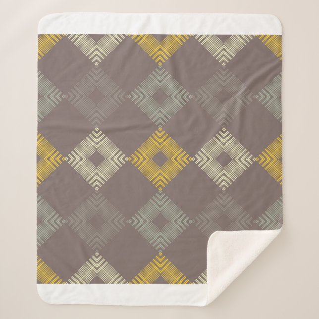 Polka dots seamless pattern. Mosaic of ethnic figu Sherpa Blanket (Front)