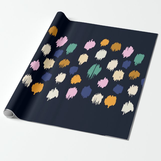Polka dots seamless pattern wrapping paper (Unrolled)