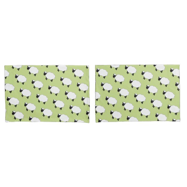 Polka Dots Sheep Pillow Case (Front-Set)