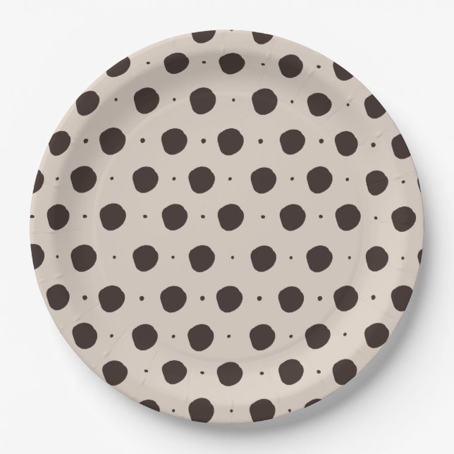 polka dots She's Tying the Knot Bridal Shower  Paper Plates (Front)