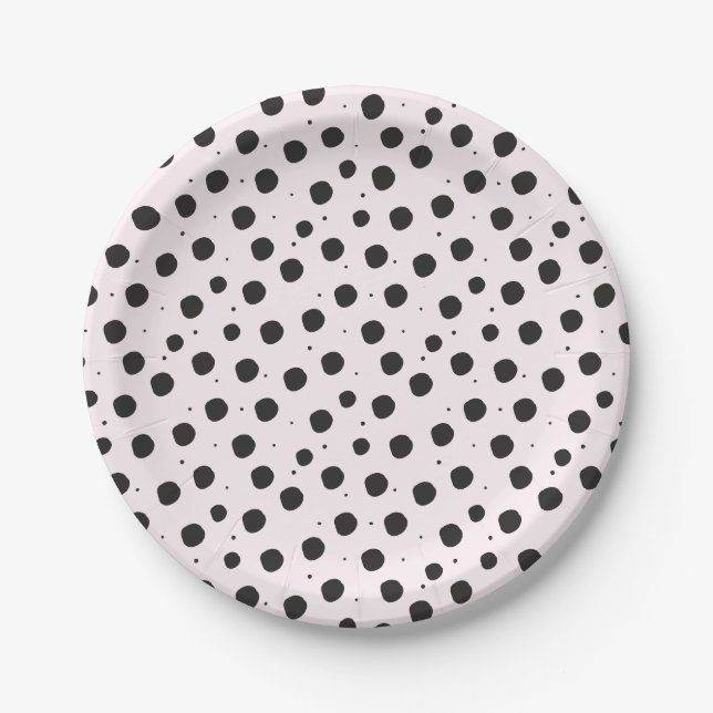 Polka dots She's Tying the Knot Bridal Shower  Paper Plates (Front)