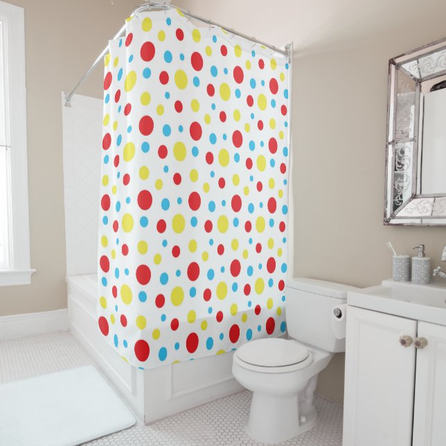 Polka Dots Shower Curtain (In Situ)