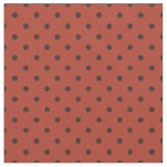 Polka Dots Small Pattern Rust Fabric