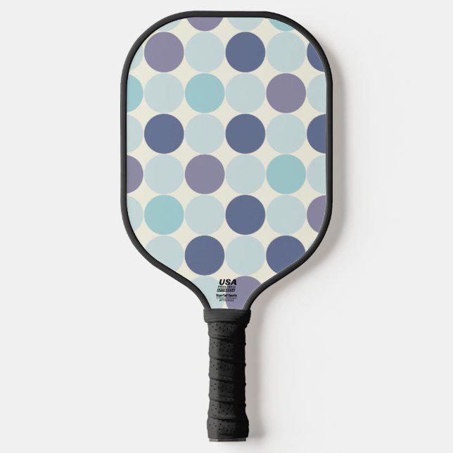 Polka Dots & Stripes Pickleball Paddle Template (Front)