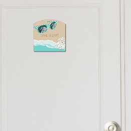 Polka Dots Sun Glasses Shell Beach Take a Dip! Door Sign