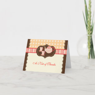 Polka Dots Tea Pot Thank You Card