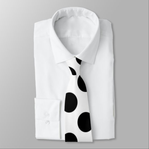 POLKA DOTS TIE _ BLACK AND WHITE