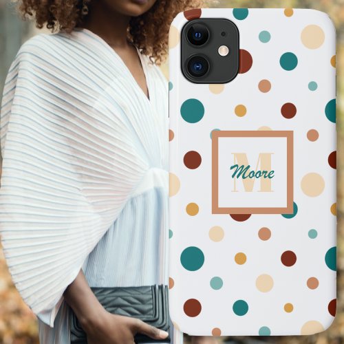 Polka Dots _ Various Sizes _ Fading Sun Colors iPhone 11 Case