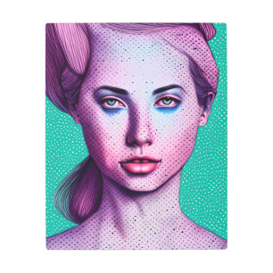 Polka Dots Vintage Floral Pop Art Woman