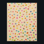 Polka dots watercolor boho pop art<br><div class="desc">Cute modern simple design of rainbow colored watercolor polka dots or spots. Clean contemporary design. Whimsical,  boho and fun,  Bright and colorful. On customisable background for a clean cute look.</div>