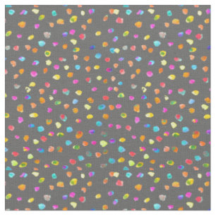 Polka dots watercolor boho pop art fabric
