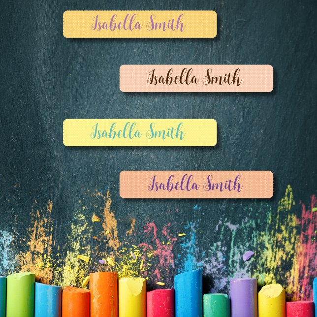 Polka Dots waterproof kids name clothing Labels (Polka Dots waterproof kids name clothing Labels)