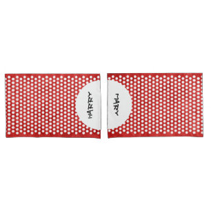 Polka Dots white + your backgr. & Ideas Pillow Case