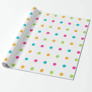 multi color polka dot wrapping paper