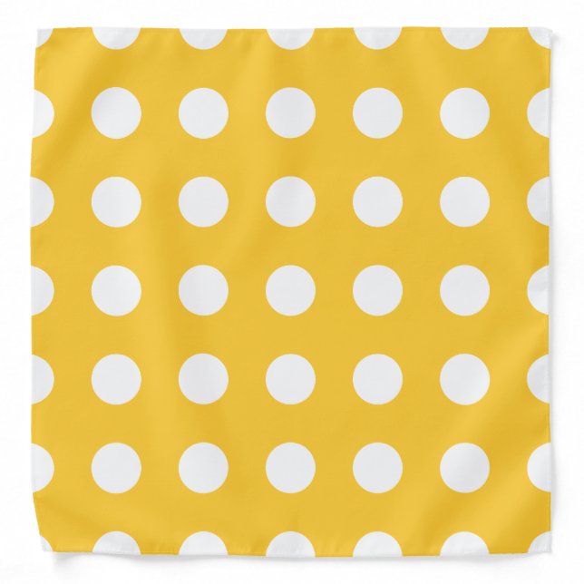 Polka Dots Yellow Bandana (Front)