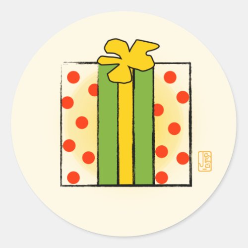 Polka_dotted Mod Gift Box Sticker