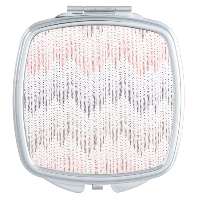 Polka Dotted Mountain Peak Pattern Compact Mirror (Front)