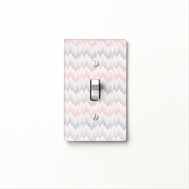 Polka Dotted Mountain Peak Pattern Light Switch Cover (In Situ)