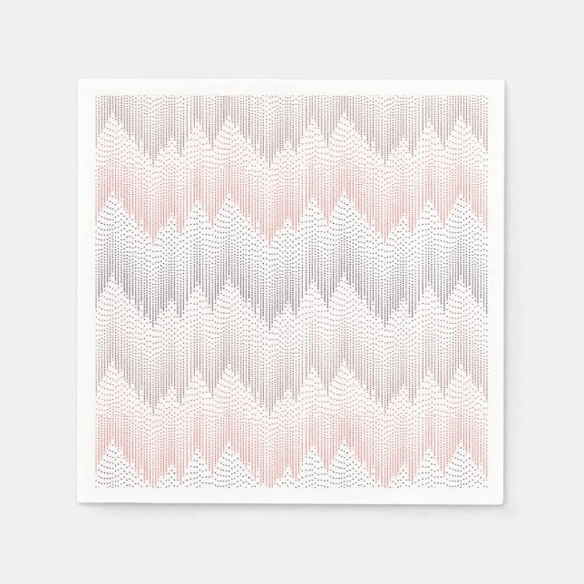 Polka Dotted Mountain Peak Pattern Napkins (Front)