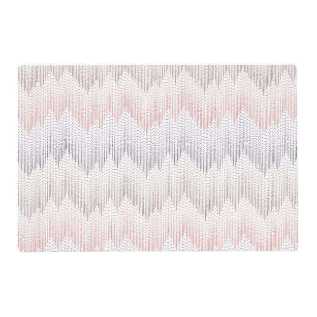 Polka Dotted Mountain Peak Pattern Placemat (Front)